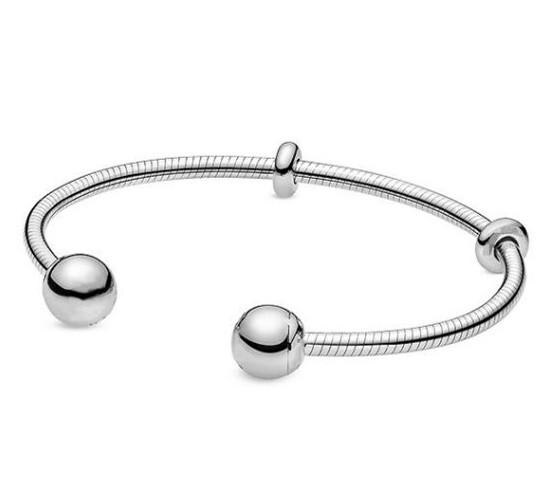 925 Sterling Silver Open Snake Chain Bangle