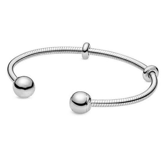 925 Sterling Silver Open Snake Chain Bangle