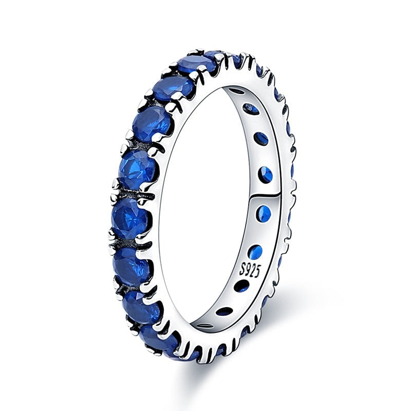 925 Sterling Silver Blue Band Ring