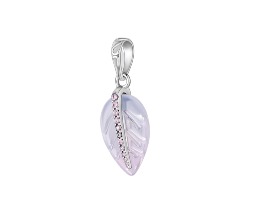925 Sterling Silver Ombre Feather Dangle Charm