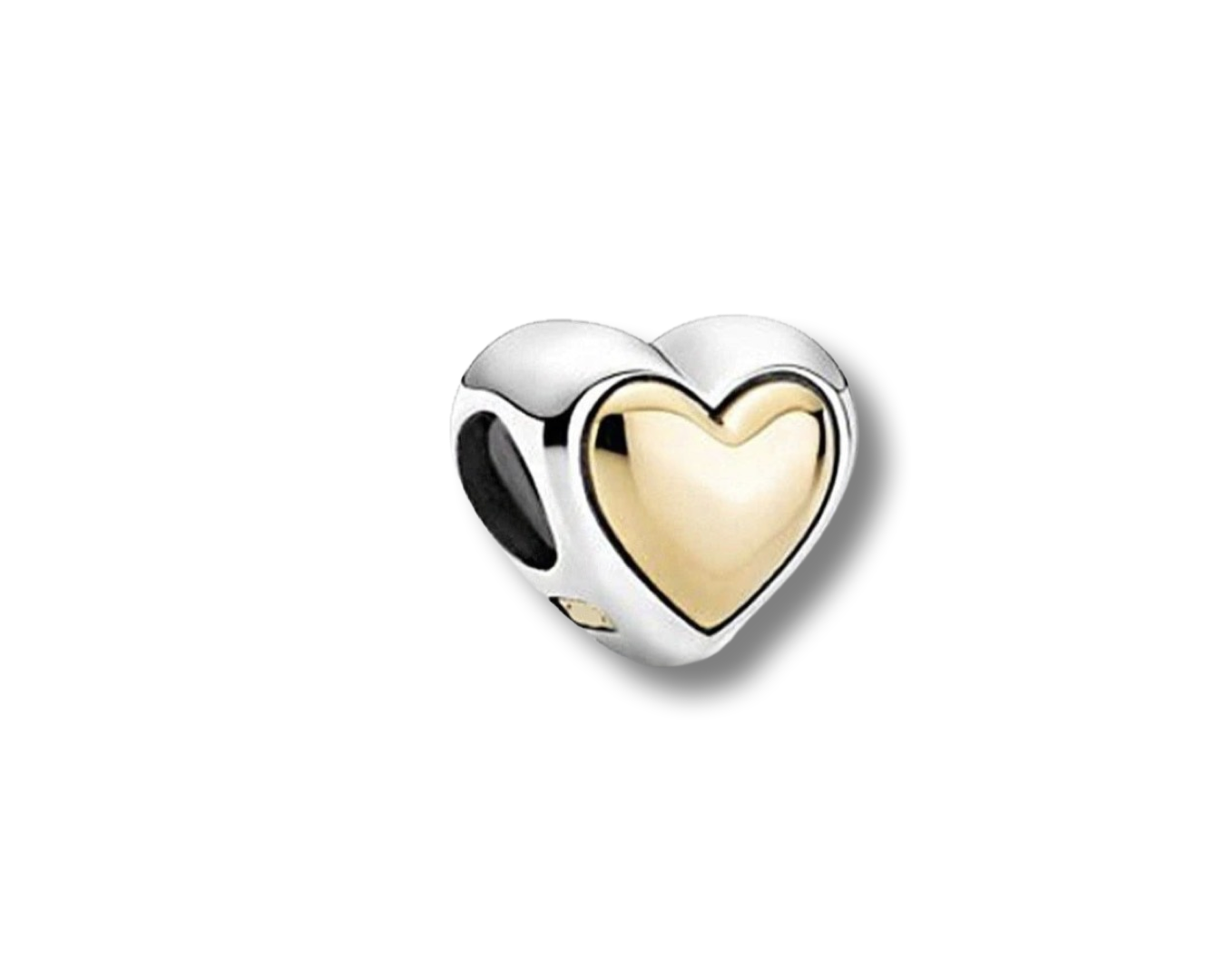 18k Gold Plated 925 Sterling Silver Golden Heart Charm