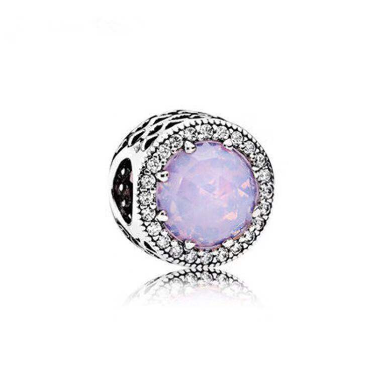 925 Sterling Silver Iridescent Lilac Charm