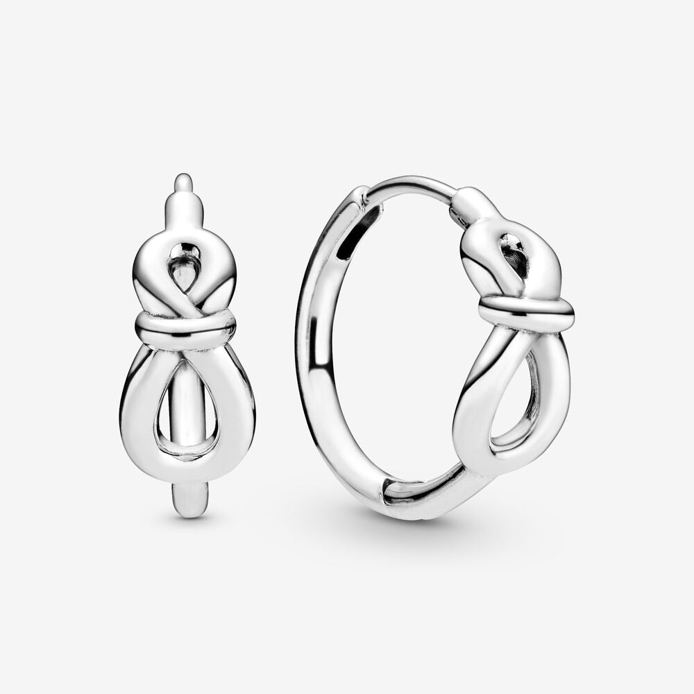 925 Sterling Silver Infinity Hoop Earrings