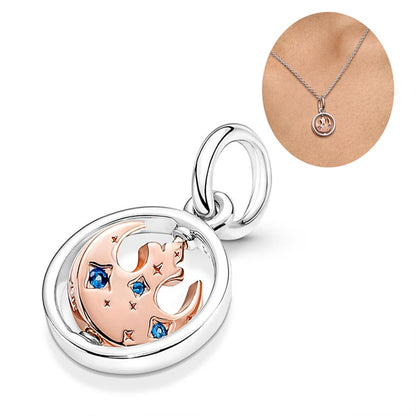 925 Sterling Silver Character Spinning Pendant
