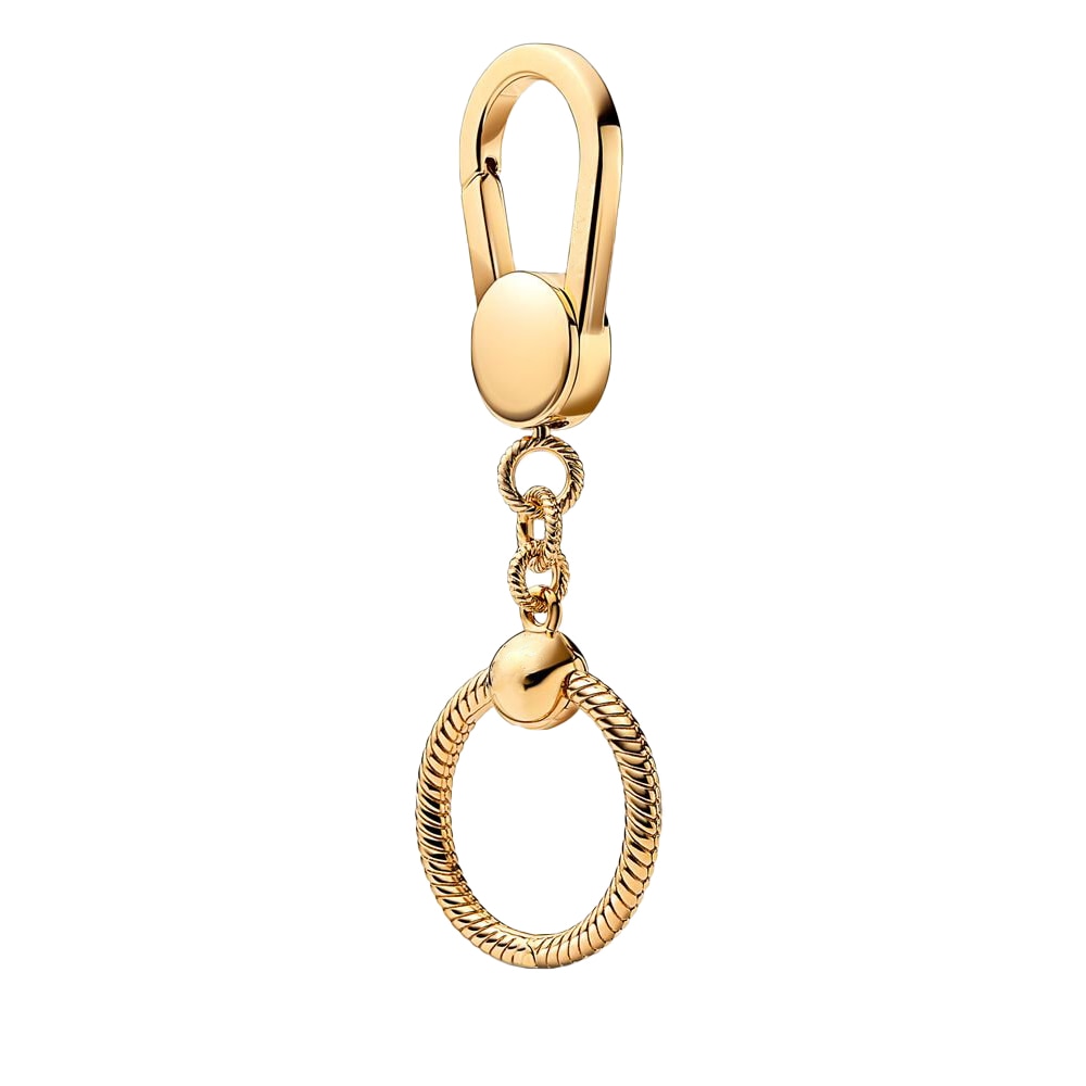 18k Gold Plated 925 Sterling Silver Round Charm Holder