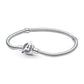 925 Sterling Silver Logo Clasp Snake Chain Bracelet
