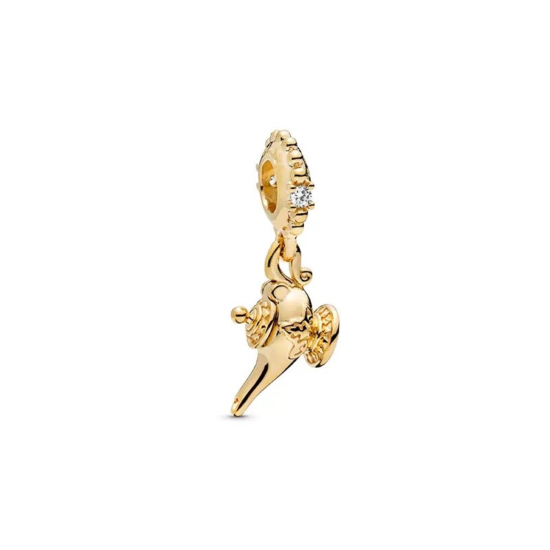 18k Gold Plated 925 Sterling Silver Genie Lamp Charm